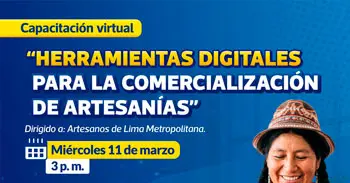  Capacitación online: "Herramientas digitales para la comercialización de artesanía" 