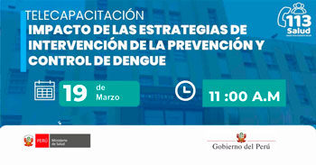  Capacitación online "Impacto de las estrategias de intervención de la prevención y control de dengue"