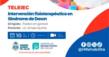  Capacitación online "Intervención fisioterapéutica en Síndrome de Down" Hospital de Rehabilitación del Callao
