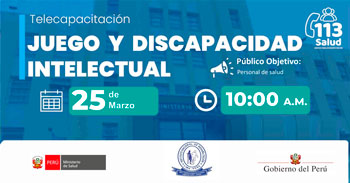  Capacitación virtual  "Juego y discapacidad intelectual" del MINSA