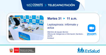  Capacitación online "Leptospirosis: Infórmate y actúa" del EsSalud