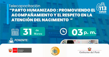  Capacitación virtual  "Parto humanizado: Promoviendo el acompañamiento y el respeto del nacimiento"