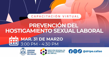  Capacitación online "Prevención del Hostigamiento Sexual Laboral" DRTPE del Callao