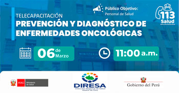  Capacitación online "Prevención y diagnóstico de enfermedades oncológicas" del MINSA