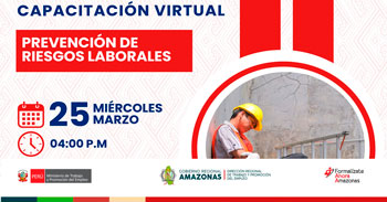  Capacitación online "Prevención de riesgos laborales" DRTPE Amazonas