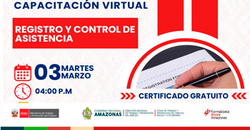  Capacitación online "Registro y Control de Asistencia" DRTPE Amazonas