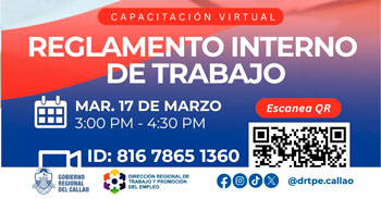  Capacitación online "Reglamento Interno de Trabajo" DRTPE del Callao