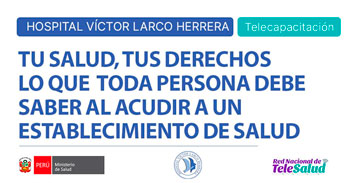  Capacitación online Tu salud, tus derechos: lo que toda persona debe saber al acudir a un establecimiento de salud