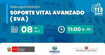  Capacitación virtual  "Soporte vital avanzado (SVA)" del MINSA