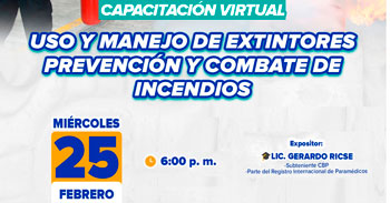  Capacitación online "Uso y manejo de extintores, prevención y combate de incendios" 