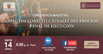  Conferencia online  "Aspectos constitucionales del proceso penal de ejecución" del CEC