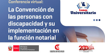  Conferencia online La Convención de las personas con discapacidad y su implementación en la función notarial 