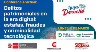  Conferencia online "Delitos patrimoniales en la era digital: Estafas, fraudes y criminalidad tecnológica" 