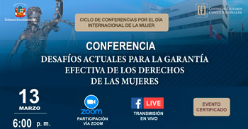  Conferencia online "Desafíos actuales para la garantía efectiva de los derechos de las mujeres"  