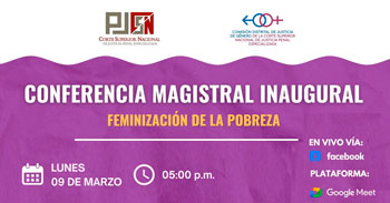  Conferencia online: "Feminización de la pobreza", organizada por la Corte Superior Nacional