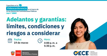  Conferencia online gratis "Adelantos y garantías: límites, condiciones y riesgos a considerar" 