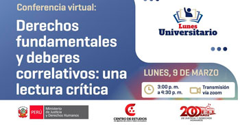 Conferencia virtual gratis "Derechos fundamentales y deberes correlativos: una lectura crítica"