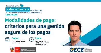  Conferencia online gratis "Modalidades de pago: criterios para una gestión segura de los pagos" 