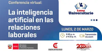  Conferencia online "La inteligencia artificial en las relaciones laborales" 
