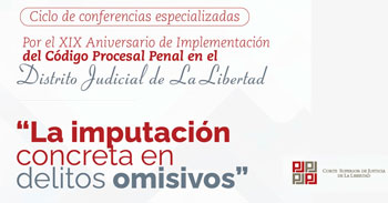  Conferencia online sobre "La imputación concreta en delitos omisivos" 