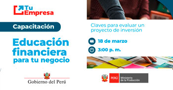 Curso online "Claves para evaluar un proyecto de inversión" de Produce