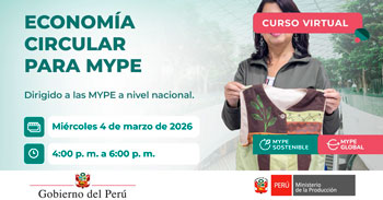  Curso online "Economía circular para Mypes" del Ministerio de la Producción