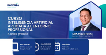 Curso online gratis: "CURSO INTELIGENCIA ARTIFICIAL APLICADA AL ENTORNO PROFESIONAL"