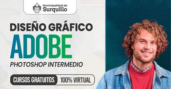  Curso online gratis "Diseño gráfico - Adobe Photoshop intermedio" de la Municipalidad de Surquillo
