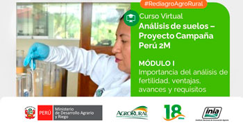  Curso online  Importancia del análisis de fertilidad, ventajas, avances en Áncash y requisitos para ser beneficiario
