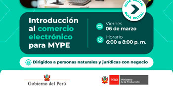  Curso online "Introducción al comercio electrónico para MYPE" de Produce