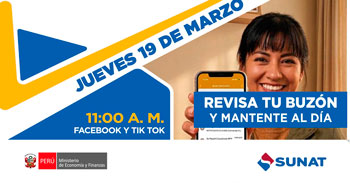  Evento online gratis "Revisa tu buzón y mantente al día" de la SUNAT