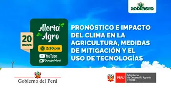  Evento virtual Pronósticos e impacto del clima en la agricultura. Medidas de mitigación y el uso de tecnologías