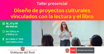  Taller presencial gratis de "Diseño de proyectos culturales vinculados con la lectura y el libro" 