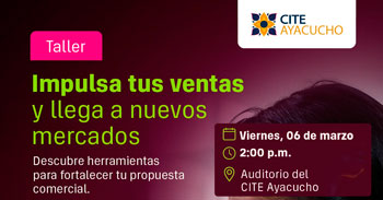  Taller presencial "Impulsa tus ventas y llega a nuevos mercados" del CITE Ayacucho