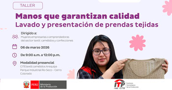  Taller presencial "Manos que garantizan calidad: lavado y presentación de prendas tejidas"
