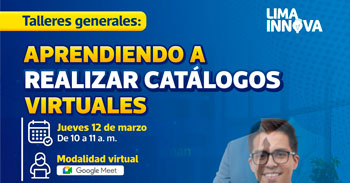  Taller online "Aprendiendo a realizar catálogos virtuales" de la Municipalidad de Lima