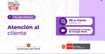  Taller online "Atención al cliente" de PRODUCE