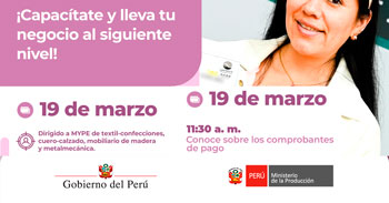  Taller online "Comprobantes de pago" del Produce