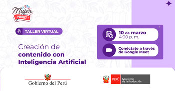  Taller online "Creación de contenido con Inteligencia Artificial" de Produce
