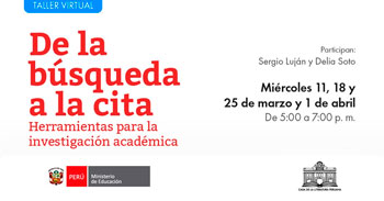  Taller online "Herramientas para la investigación académica: de la búsqueda a la cita"