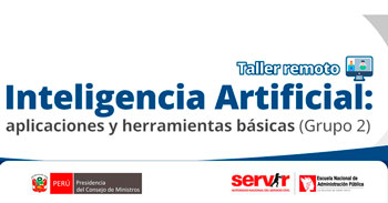  Taller online "Inteligencia Artificial: aplicaciones y herramientas básicas" del SERVIR 