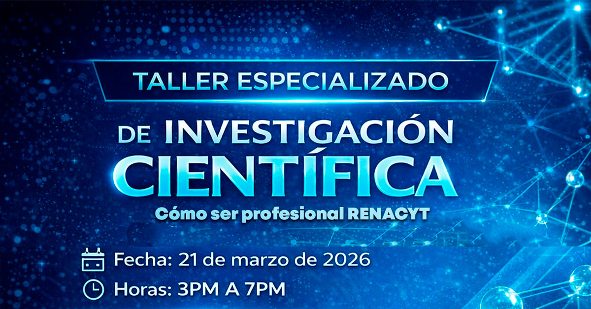  Taller online "Investigación científica: cómo ser profesional RENACYT" 