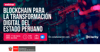  Webinar online "Blockchain para la transformación digital del Estado peruano"