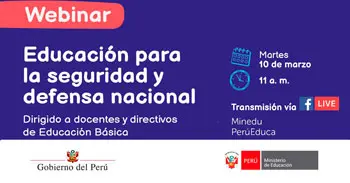  Webinar online "Educación para la seguridad y defensa nacional" de MINEDU