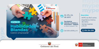Capacitación presencial gratis - "Habilidades Blandas: Gestión empresarial" Tu Empresa