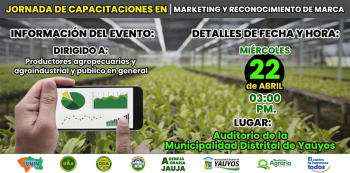  Capacitación presencial - "Marketing y Reconocimiento de marca" Dirección Regional de Agricultura Junín