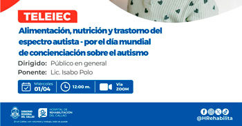  Capacitación online  Alimentación, nutrición y trastorno del espectro autista - por el día mundial del autismo
