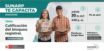  Capacitación virtual - "Calificación del bloqueo registral" Sunarp
