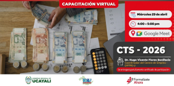  Capacitación virtual - "Compensación por Tiempo de Servicios CTS - 2026" DRTPE Ucayali