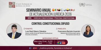  Capacitacion online - "Control constitucional difuso" Corte Superior de Justicia de Junín